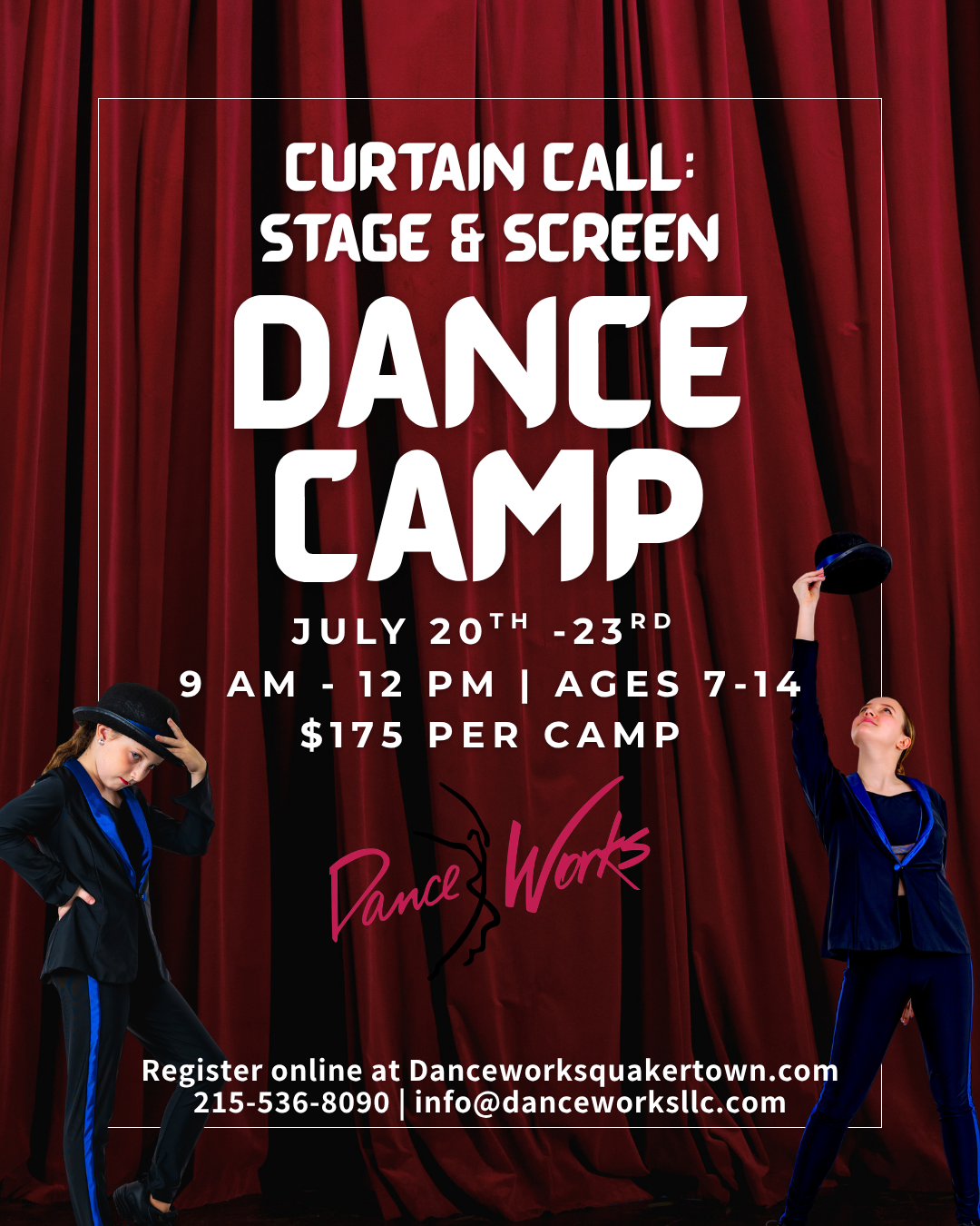 Curtain Call Stage and Screen Dance Camp flyer